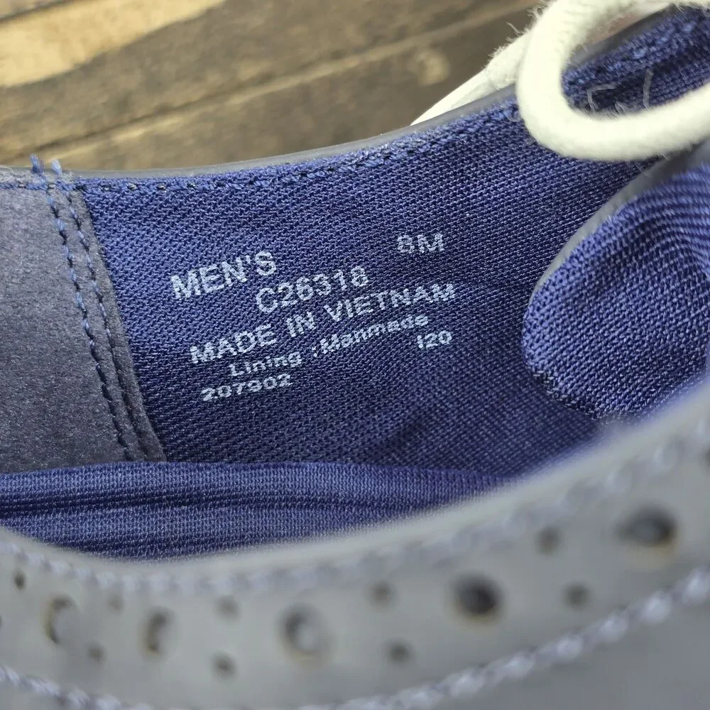 Cole Haan Grand Evolution Mens 8M Sneakers Blue Wingtip Oxford Shoes C26318